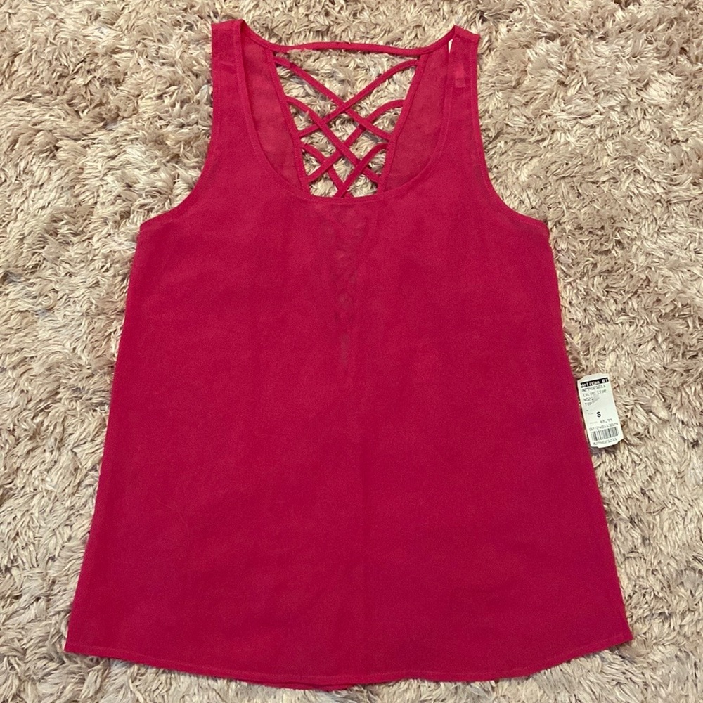NEW Lattice Back Sheer Top